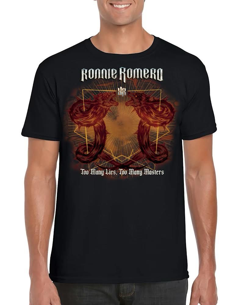 RONNIE ROMERO BUNDLE SIGNED VINYL + SHIRT Too Many Lies, Too Many Masters